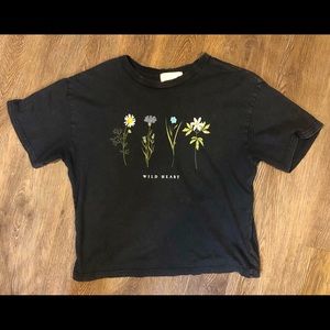 Cropped flower shirt